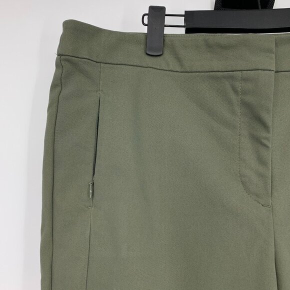 LOFT Pants Green Skinny Crop Zip Pocket Ankle Cotton Blend - Picture 2 of 9